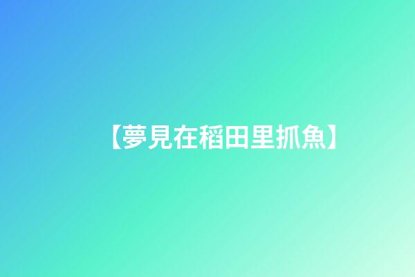 【夢見在稻田里抓魚】