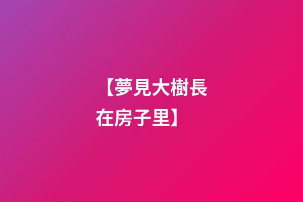 【夢見大樹長在房子里】