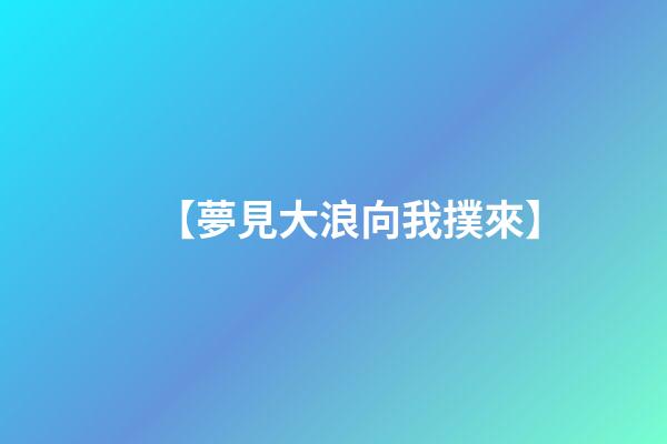 【夢見大浪向我撲來】