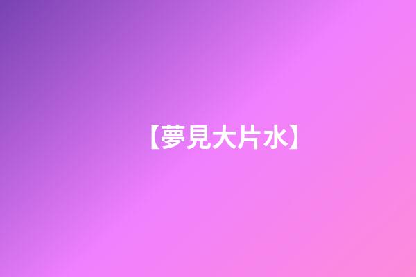 【夢見大片水】