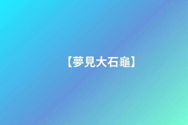 【夢見大石龜】