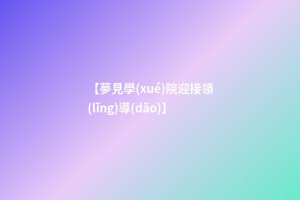 【夢見學(xué)院迎接領(lǐng)導(dǎo)】