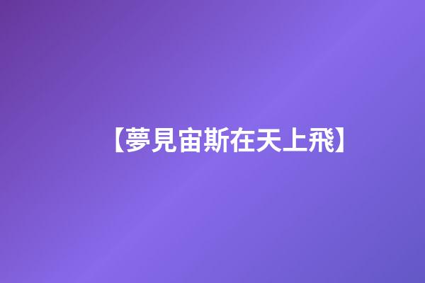 【夢見宙斯在天上飛】