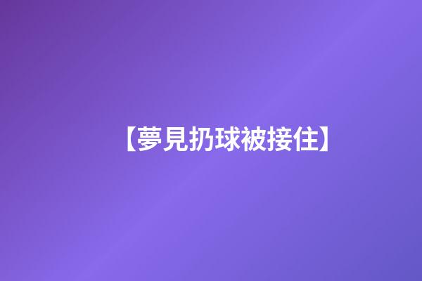 【夢見扔球被接住】