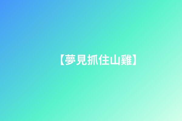 【夢見抓住山雞】
