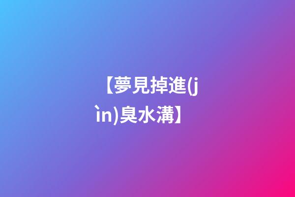 【夢見掉進(jìn)臭水溝】