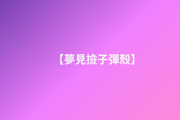 【夢見撿子彈殼】