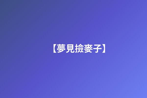 【夢見撿麥子】