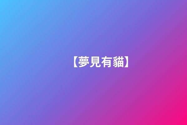 【夢見有貓】