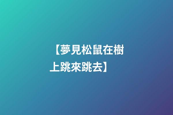 【夢見松鼠在樹上跳來跳去】