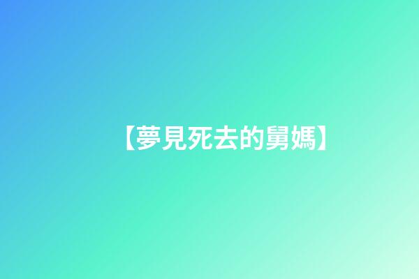 【夢見死去的舅媽】