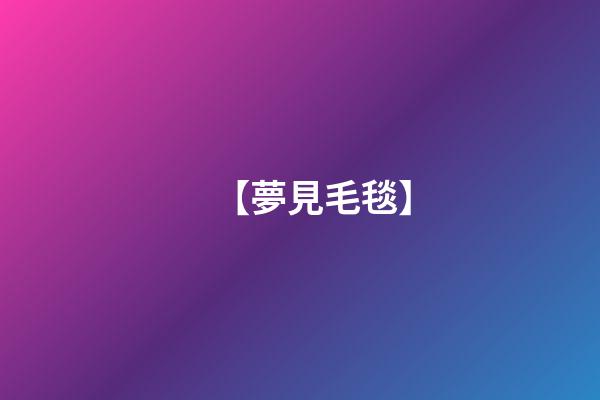 【夢見毛毯】