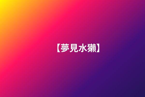 【夢見水獺】