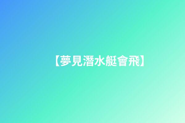 【夢見潛水艇會飛】