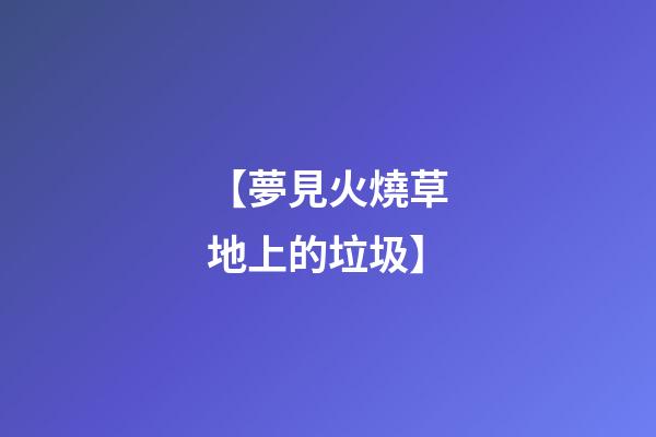 【夢見火燒草地上的垃圾】