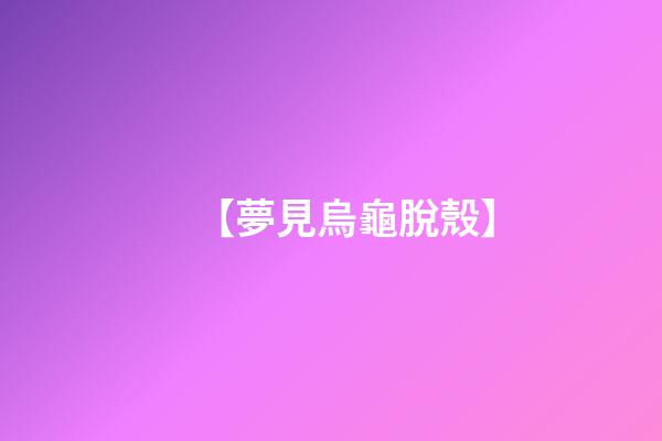 【夢見烏龜脫殼】
