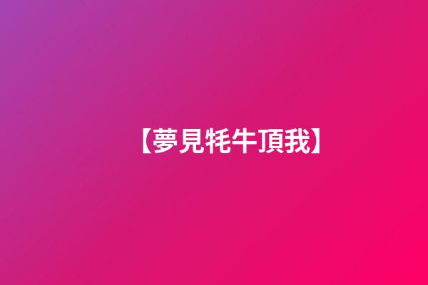 【夢見牦牛頂我】