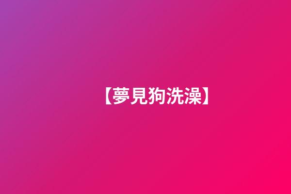 【夢見狗洗澡】