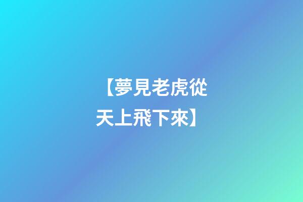 【夢見老虎從天上飛下來】