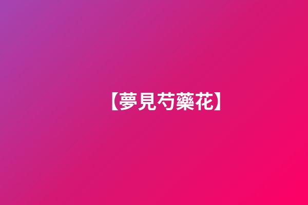 【夢見芍藥花】