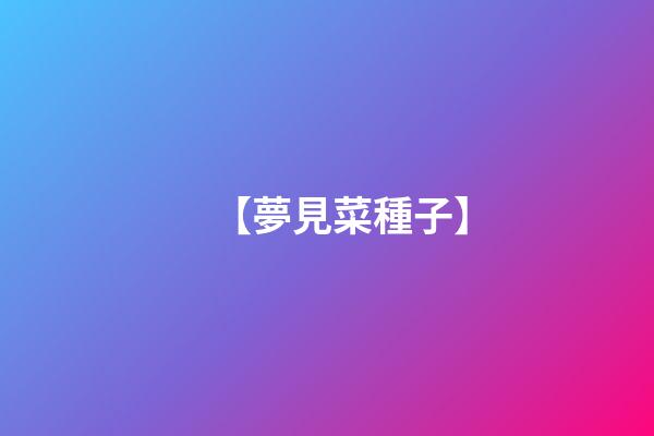 【夢見菜種子】