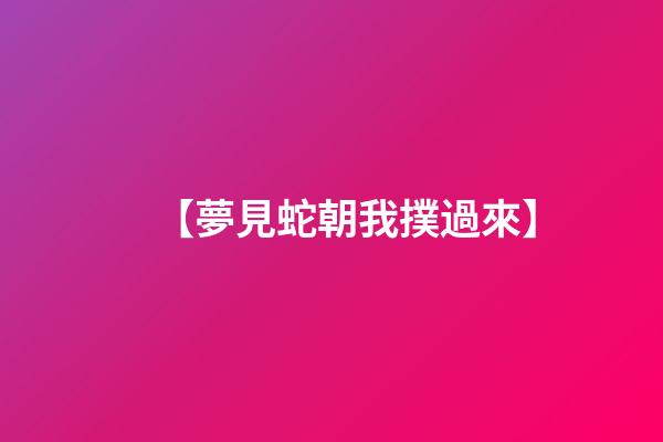 【夢見蛇朝我撲過來】