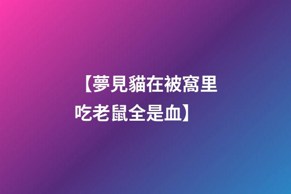 【夢見貓在被窩里吃老鼠全是血】