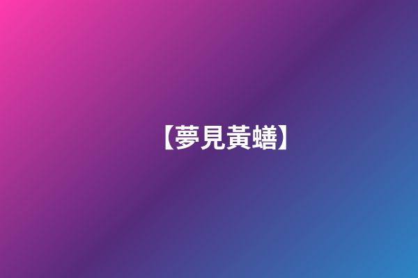 【夢見黃蟮】