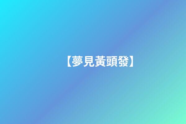 【夢見黃頭發】