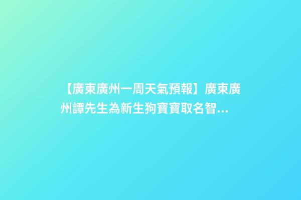 【廣東廣州一周天氣預報】廣東廣州譚先生為新生狗寶寶取名智慧型套餐-第1張-公司起名-玄機派