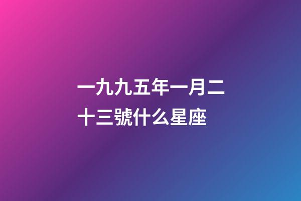 一九九五年一月二十三號什么星座-第1張-星座運勢-玄機派
