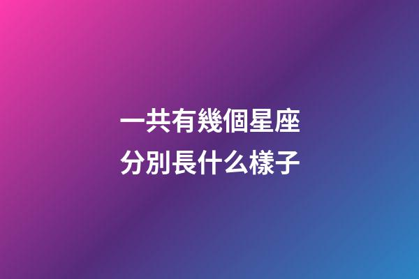 一共有幾個星座分別長什么樣子-第1張-星座運勢-玄機派