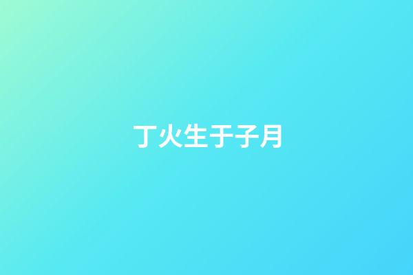 丁火生于子月