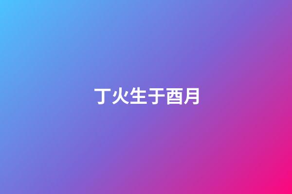 丁火生于酉月