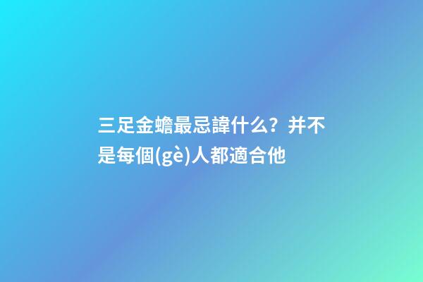 三足金蟾最忌諱什么？并不是每個(gè)人都適合他