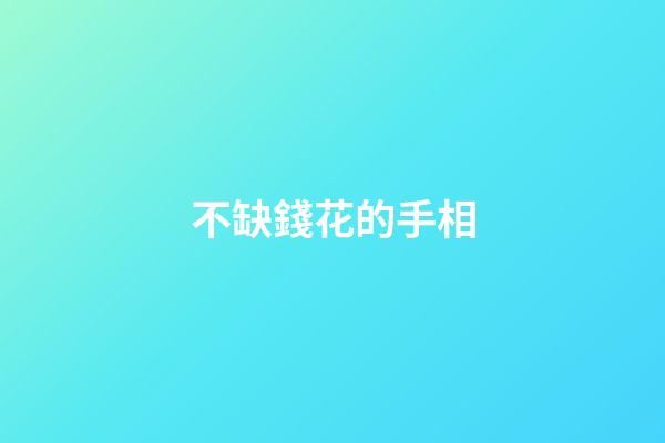 不缺錢花的手相