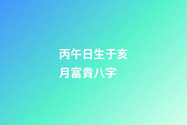 丙午日生于亥月富貴八字(生肖鼠：你一生的事業、財運如何呢？)-第1張-觀點-玄機派