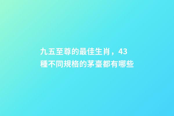 九五至尊的最佳生肖，43種不同規格的茅臺都有哪些-第1張-觀點-玄機派