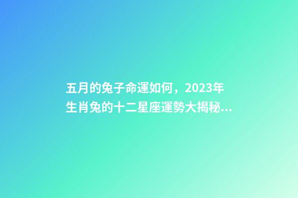 五月的兔子命運如何，2023年生肖兔的十二星座運勢大揭秘!看看你的運勢如何-第1張-觀點-玄機派