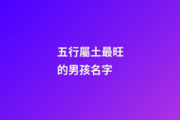 五行屬土最旺的男孩名字(五行屬土最吉利名字字男孩)-第1張-男孩起名-玄機派
