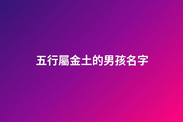 五行屬金土的男孩名字(五行屬金土的字男孩名字)-第1張-男孩起名-玄機派