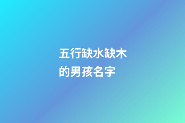 五行缺水缺木的男孩名字(五行缺水缺木男孩名字大全)-第1張-男孩起名-玄機(jī)派
