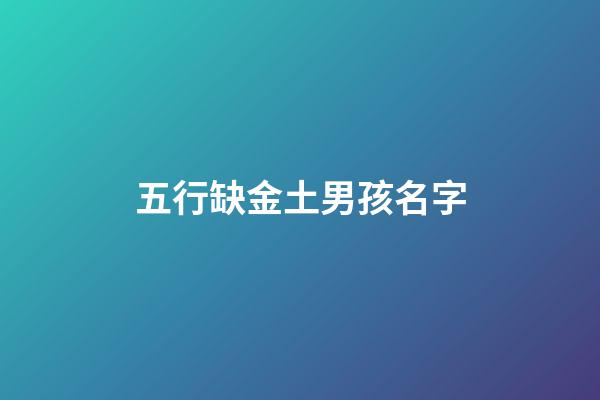 五行缺金土男孩名字(五行缺金缺土男孩子)-第1張-男孩起名-玄機派