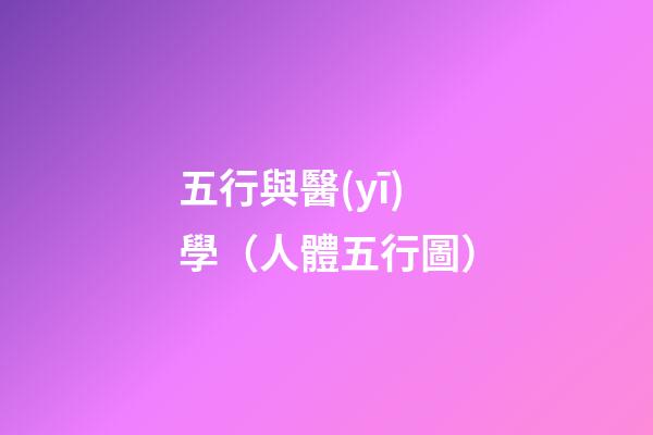 五行與醫(yī)學（人體五行圖）
