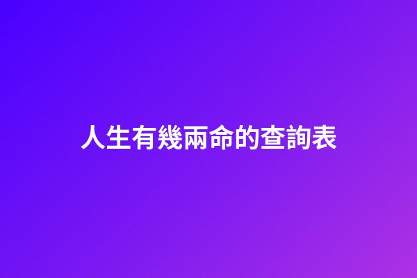 人生有幾兩命的查詢表(周大福今日黃金價格查詢表 金至尊和老鳳祥哪個好)-第1張-觀點-玄機派