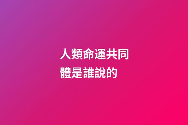 人類命運共同體是誰說的(人類命運共同體理念連續六年寫入聯大外空決議，趙立堅：體現時代潮流人心向背)-第1張-觀點-玄機派