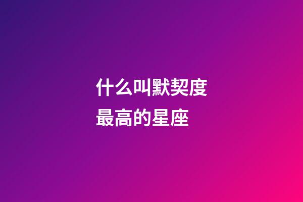 什么叫默契度最高的星座-第1張-星座運勢-玄機派