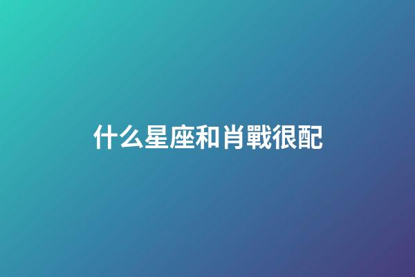 什么星座和肖戰很配-第1張-星座運勢-玄機派