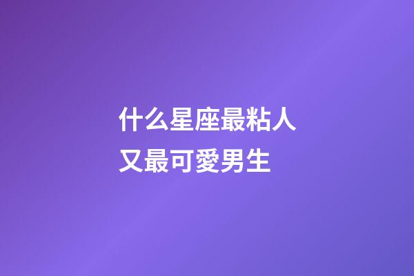 什么星座最粘人又最可愛男生-第1張-星座運勢-玄機派
