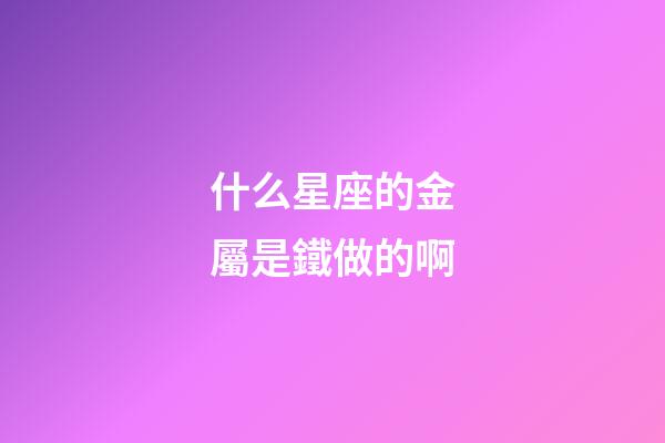 什么星座的金屬是鐵做的啊-第1張-星座運勢-玄機派